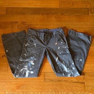 Gap distressed painted bleached pants size 2